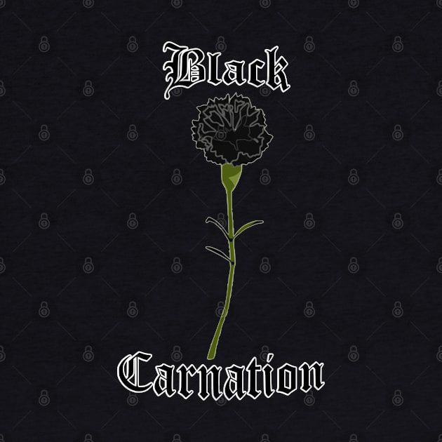 Black carnation – Gothic flower by IrvinGoth Garden